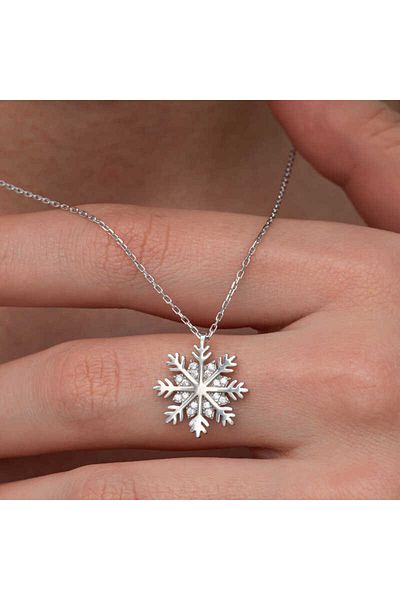 Skygo Silver Snowflake Women's Necklace