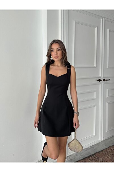 conconmoda Marie Kalın Askılı Mini Elbise