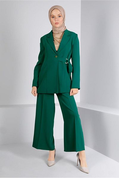 Alvina Belt Detailed Buttoned Double PantsTeam 30309