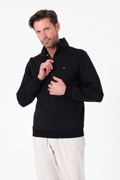 Tony Montana Βαμβακερό γιακά με μισό φερμουάρ Reguler Fit Ανδρικό φούτερ SW-1095