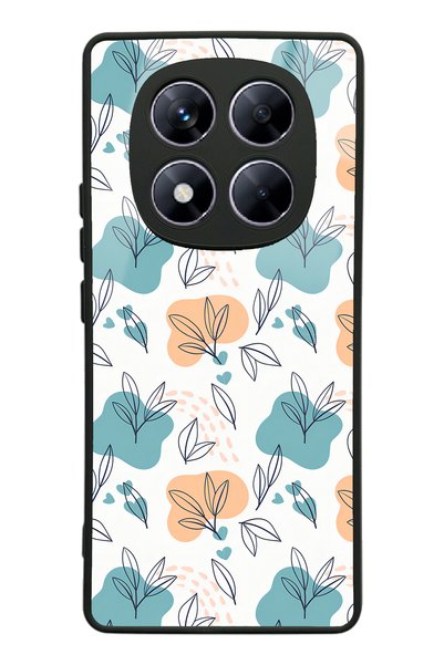 Spoyi Xiaomi Redmi Note 14 Pro 4g Glossy Phone Case with Tiny Leaves Design