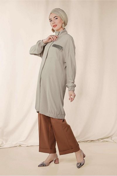 Alvina Elastic Tunic 4053 with Cuffs and Skirt Nib