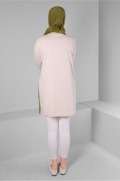 Alvina Chain Detailed Color Blocked Tracksuit Tunic - 43561