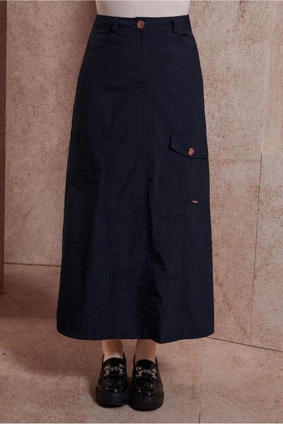 Alvina 60560 Μοντέλο Casual Cut Αλεξίπτωτο Υφασμάτινη Φούστα