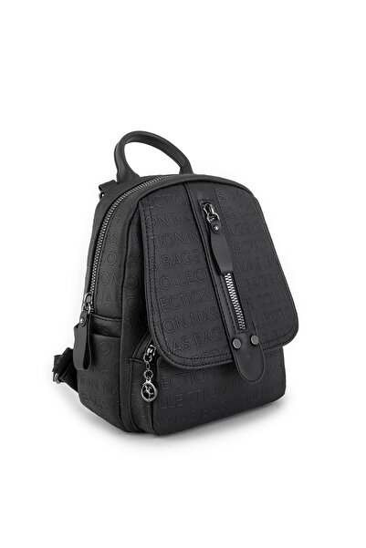 Nas Bag حقيبة ظهر وكتف سوداء للنساء