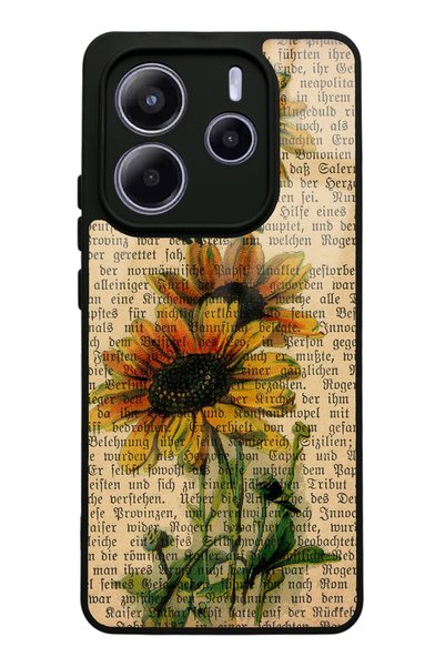Spoyi Xiaomi Redmi Note 14 4g Glossy Phone Case with Sunflower Design