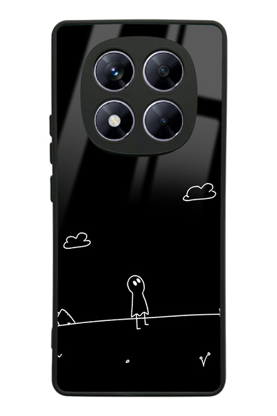 Spoyi حافظة هاتف لامعة بتصميم دودل كاسبر لهاتف Xiaomi Redmi Note 14 Pro Plus