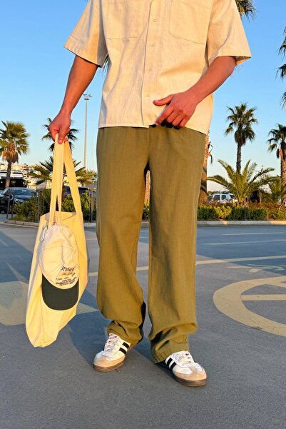 Flaw Wear Bel Lastikli Rahat Keten Pantolon