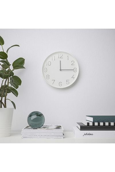 IKEA TROMMA Wall clock, white 25 cm
