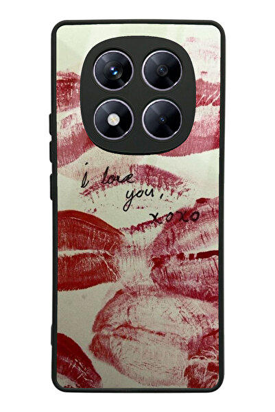 Spoyi حافظة هاتف لامعة بتصميم I Love You لهاتف Xiaomi Redmi Note 14 Pro Plus