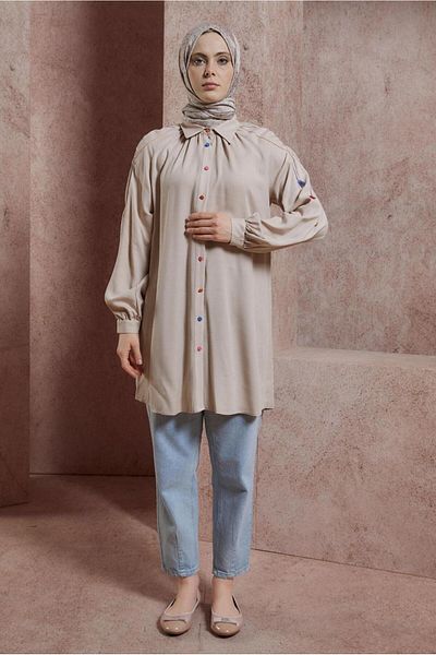 Alvina TASSEL DETAIL BUTTONED TUNIC 43913