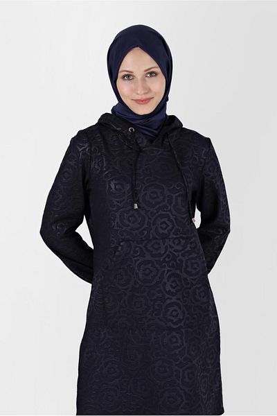 Alvina PATTERNED POCKET HOODED TUNIC 42368