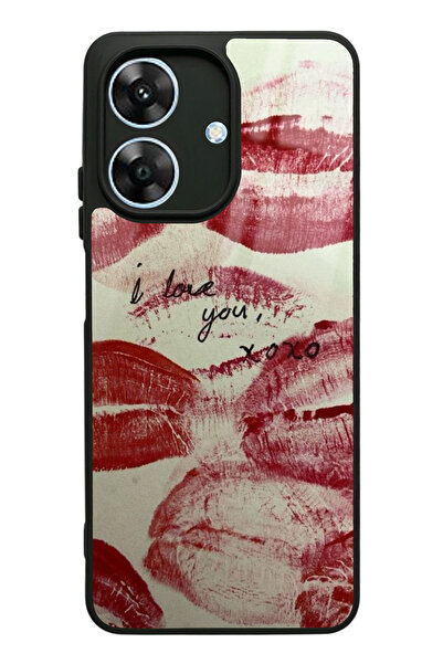 Spoyi Oppo Realme Note 60 I Love You Tasarımlı Glossy Telefon Kılıfı