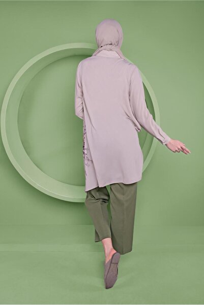 Alvina Asymetric Cut Flower Patterned Tunic 41349