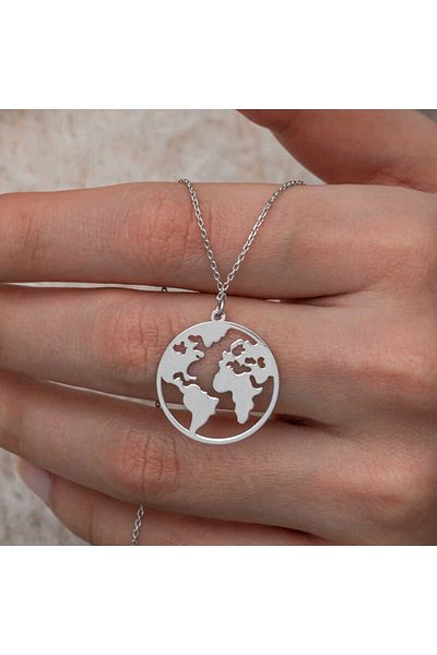 Skygo Silver World Women's Necklace