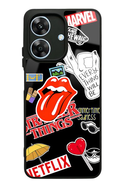 Spoyi Oppo Realme Note 60 Sticker Design Glossy Phone Case