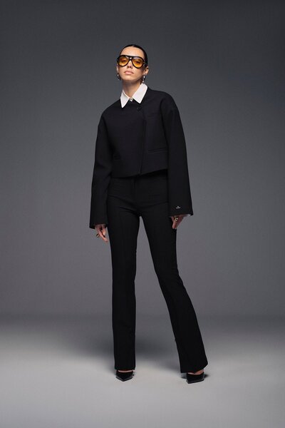 VATKALI Ψηλόμεσο παντελόνι με φερμουάρ στο πόδι