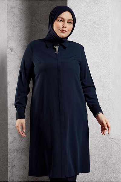 Alvina Brooch Detailed Tunic 20625