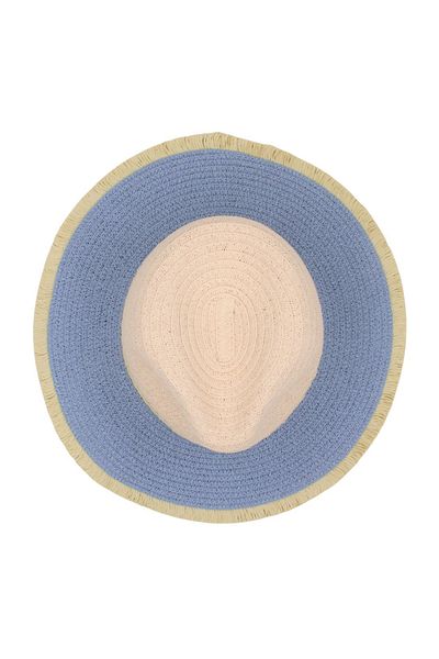 BM GİFT DESİGN Women's beach hat, nature with blue