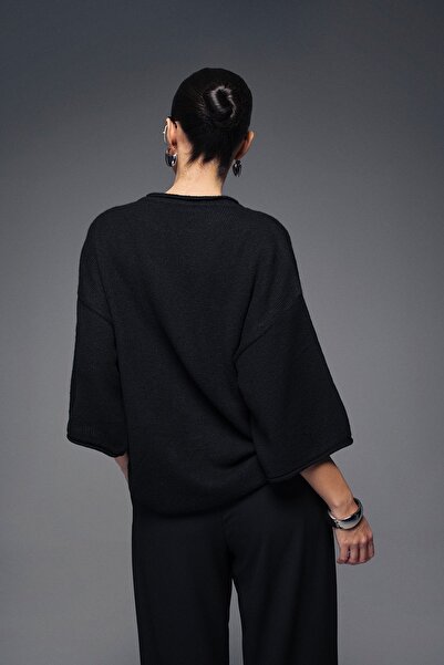 VATKALI Crew Neck Oversize Knitwear T-Shirt