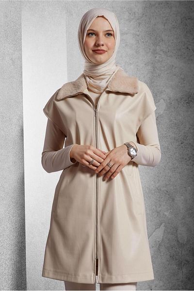 Alvina Faux Leather Vest 45289