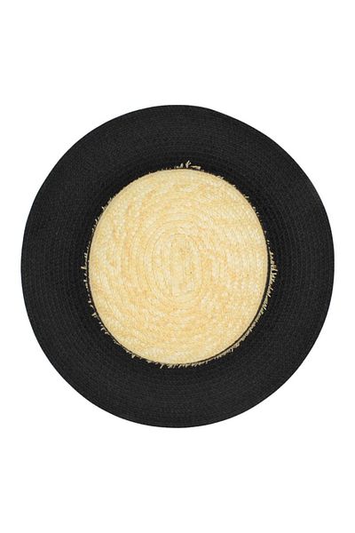 BM GİFT DESİGN Women's beach hat nature with black