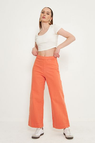 Kutaf Pomegranate High Waist Palazzo Trousers