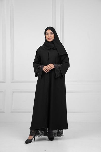 LAVİNİA Lavinia women's abaya with excellent internet fabric lined with tulle on the inside