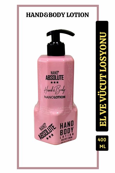 Nano Absolute 500 ml Hand and Body Lotion Velvet Skin Moisturizing and Soothing