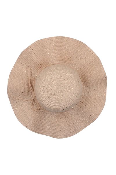 BM GİFT DESİGN Women's pink beach hat with thin bow