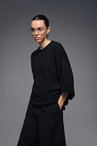VATKALI Πλεκτό μπλουζάκι με λαιμόκοψη oversize