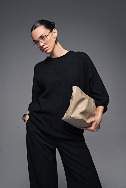 VATKALI Crew Neck Oversize Knitwear T-Shirt