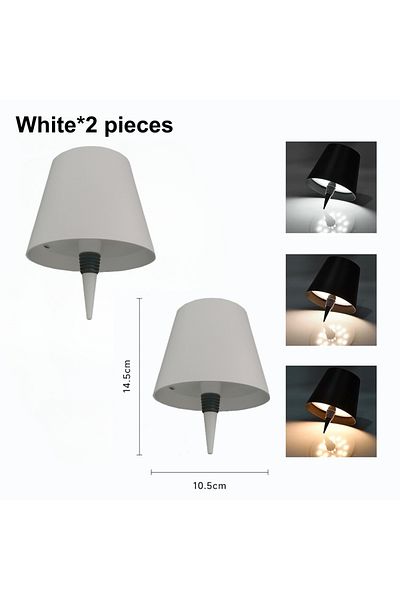 Choice 2 Pieces 01white Led Rechargeable Wine Bottle Lamp Touch Control Of 3 Colors And Stepless Dimming T