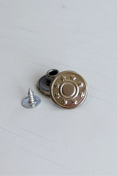 BERRİN AKSESUAR 17mm 8 Star Model Jeans Denim Jacket Button
