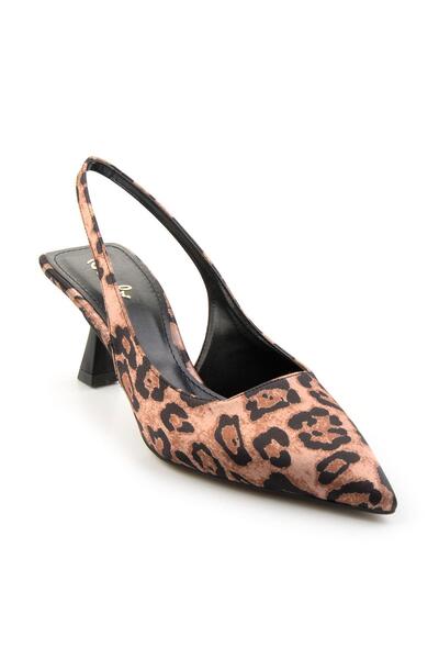 Bambi Leopar Kadın Klasik Topuklu Ayakkabı K01231481404