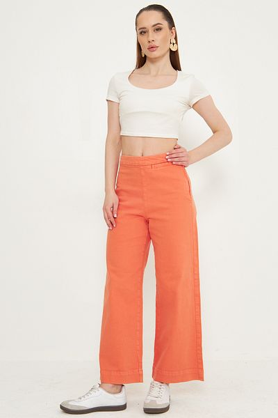 Kutaf Pomegranate High Waist Palazzo Trousers