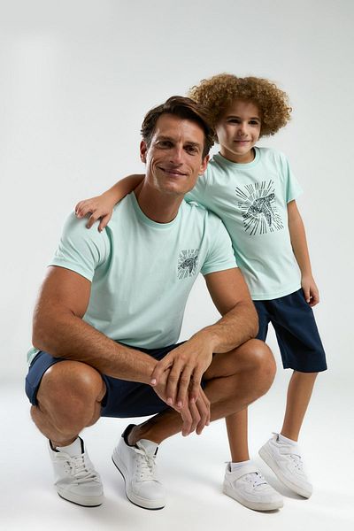 Arnetta Father Son Shorts Suit, Father and Child Pajamas Priced Separately