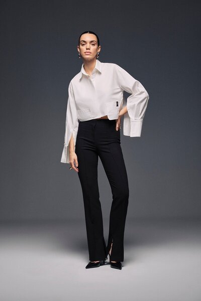 VATKALI Ψηλόμεσο παντελόνι με φερμουάρ στο πόδι