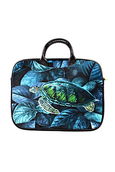 NO BRAND Colorful velvet laptop bag for women, OCEAN 14"