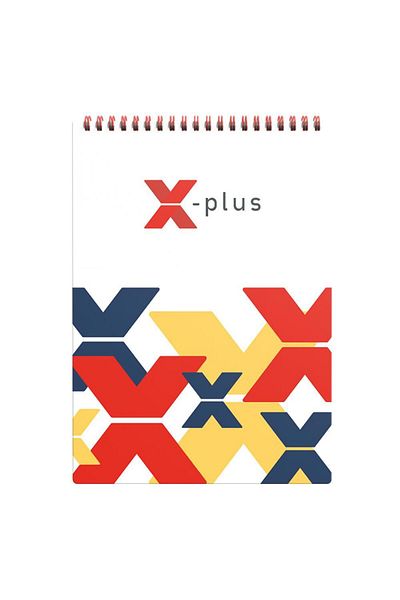 OFIX لوحة مذكرة حلزونية مخططة X-Plus مقاس A5 80 جم/م² 80 ورقة