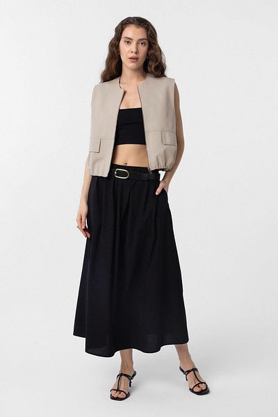 Antioch Beige Oversize Women's Vest