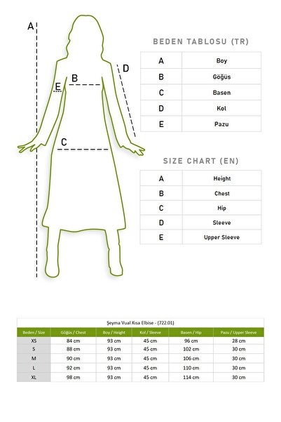 Eliş Şile Bezi Şeyma Vual Κοντό Καλοκαιρινό Φόρεμα Μωβ Μωβ