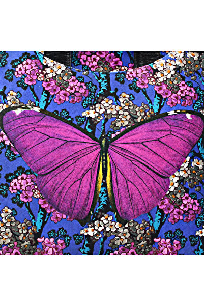 NO BRAND Colorful laptop bag for women, made of velvet, BUTTERFLY 14"