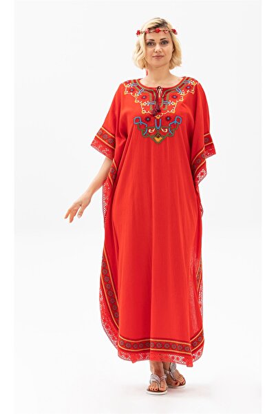 Eliş Şile Bezi Rochie autentică de vară lungă, cu mânecă scurtă, din pânză Şi...