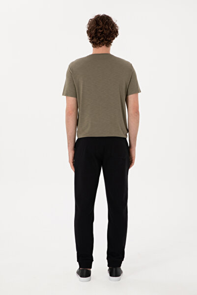 U.S. Polo Assn. Erkek Slim Fit Lastikli Paça Siyah Eşofman Altı 50298047-VR046