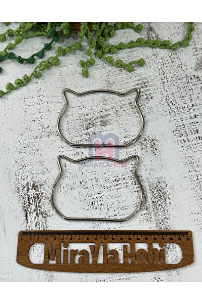 miraylahobi Metal Cat Model Bag Handle Silver
