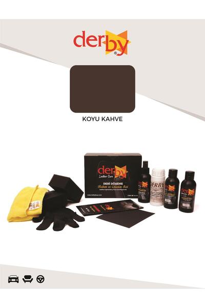 Derby Koyu Kahve Oto Torpido, Plastik, Trim Ve Bakalit Aksam Boyama Ve Yenileme Seti - 4'lü Set