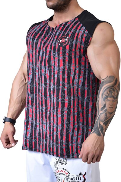 Big Sam Yeni Kolsuz Antrenman T-shirt Kırmızı 2311