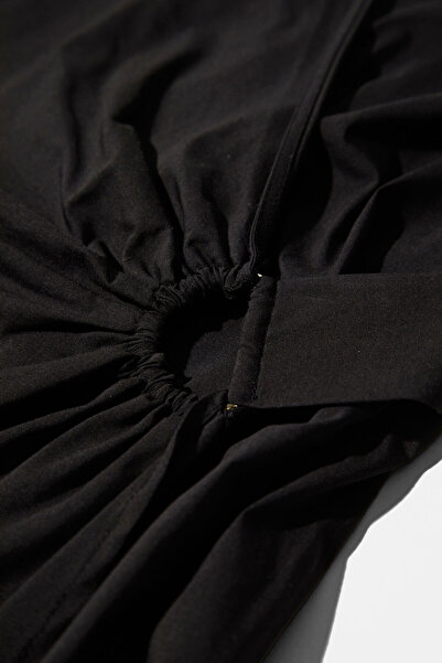 W Collection Black Sleeveless Double Breasted Midi Dress