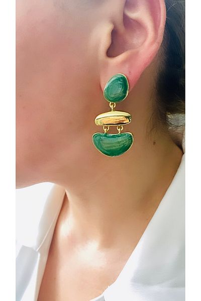 VNS Accessories Colorful Design Earrings (5 cm)